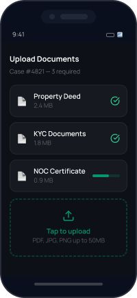 Document upload feature in TeamTask mobile app
